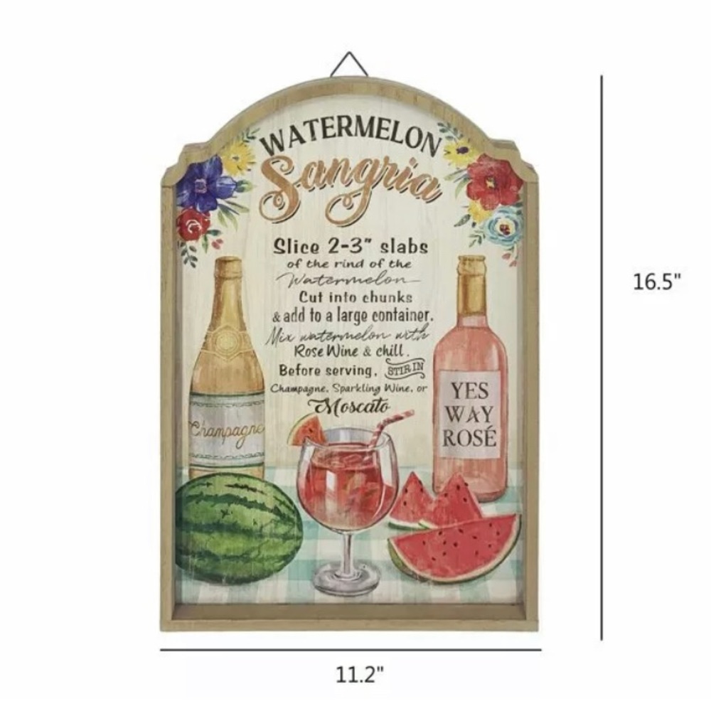 Pioneer Woman Watermelon Sangria Sign NWT
